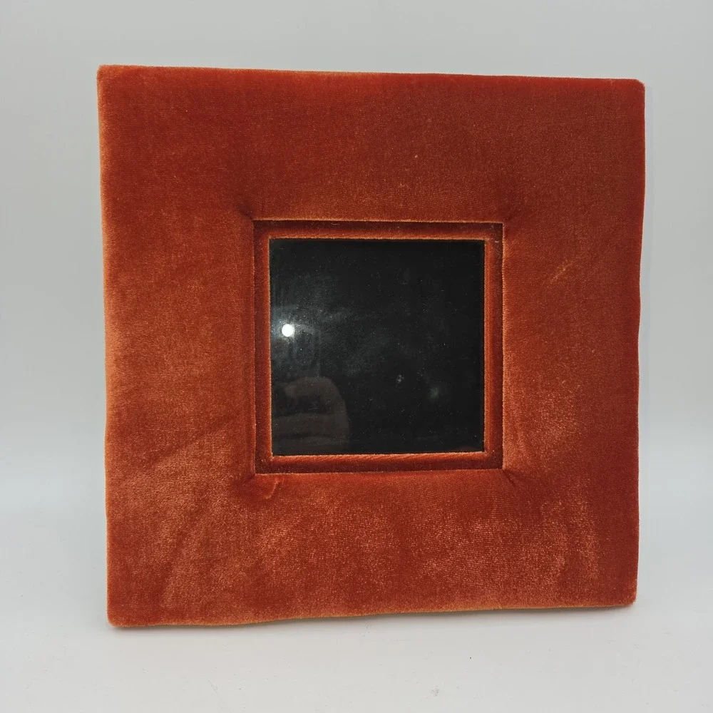 Vintage Orange Velvet Picture Frame 5